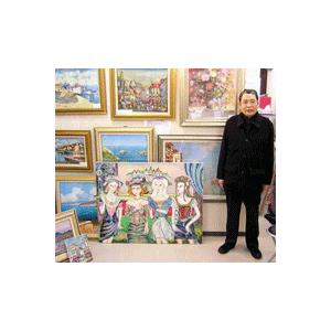 絵画 油絵 小澤勇寿郎 作 パリの女 6号サイズ インテリア 定価120000円