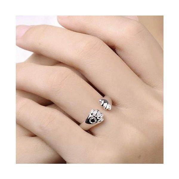 猫 指輪 リング 肉球 レディース シルバーリング ねこ グッズ