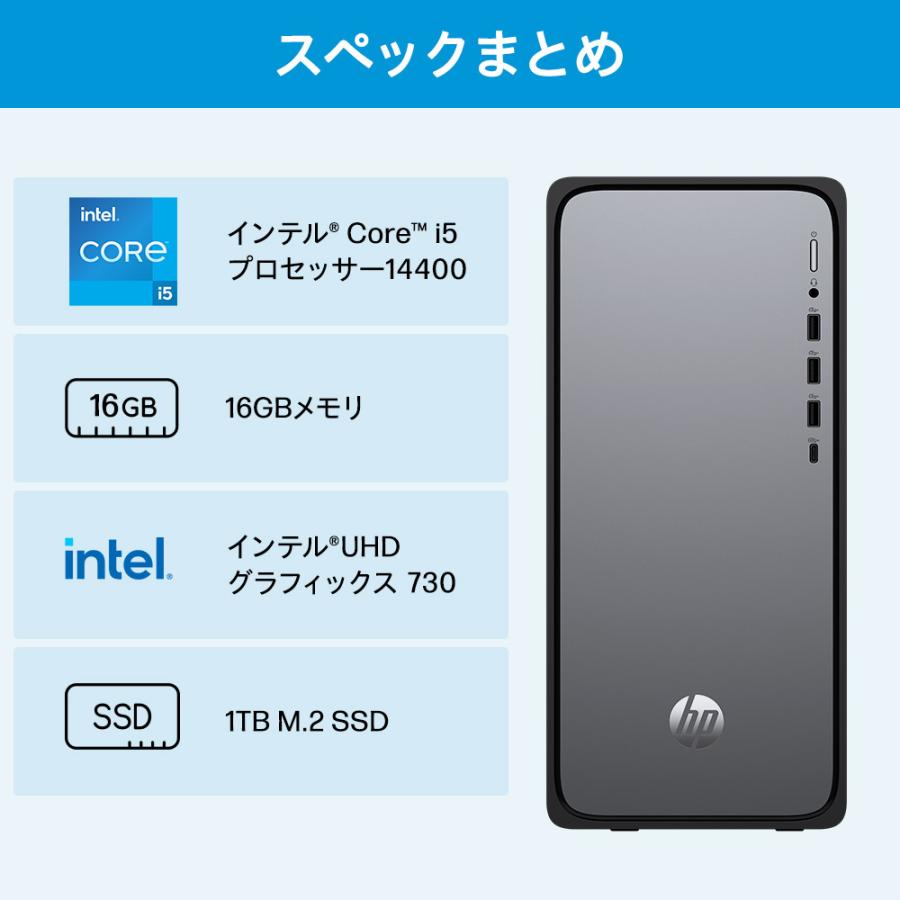 日本HP デスクトップパソコン 新品 HP OmniDesk インテル Core i5 16GB