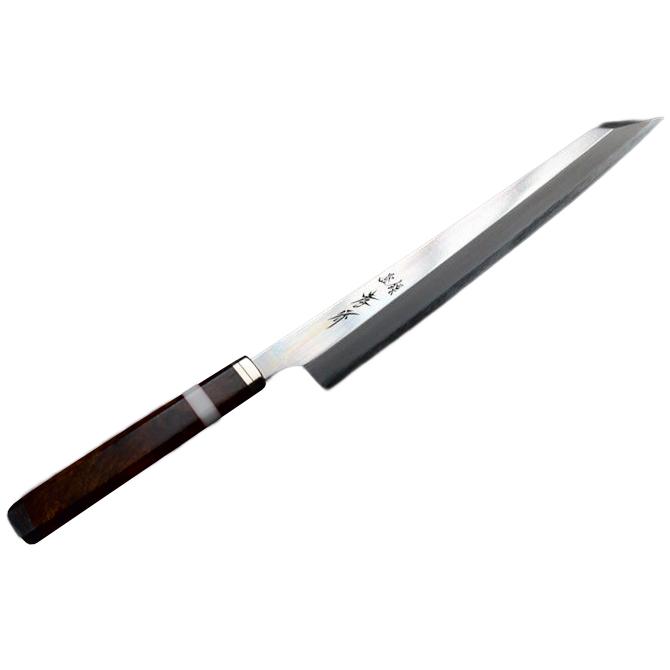 堺孝行 包丁 剣型柳刃 尺寸 300mm 安来銀三鋼 鏡面仕上げ デザート