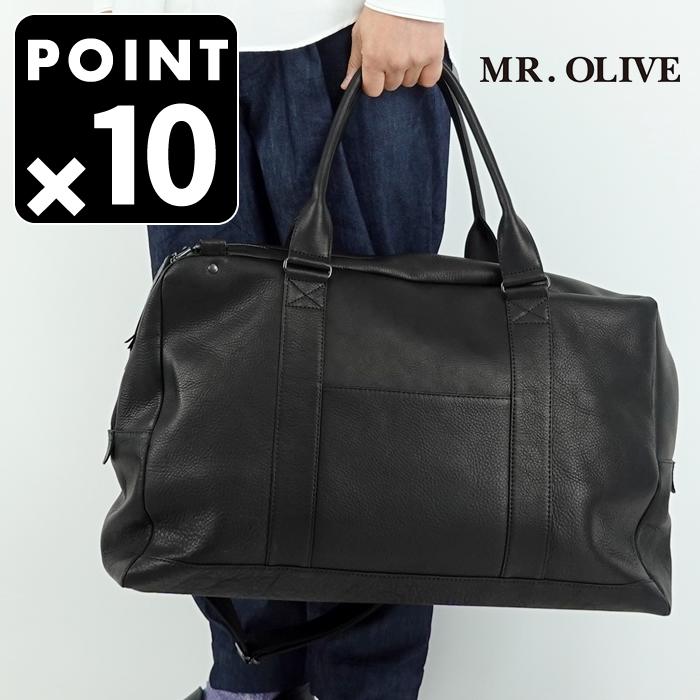MR.OLIVE（ミスターオリーブ） ウォータープルーフレザーボストン