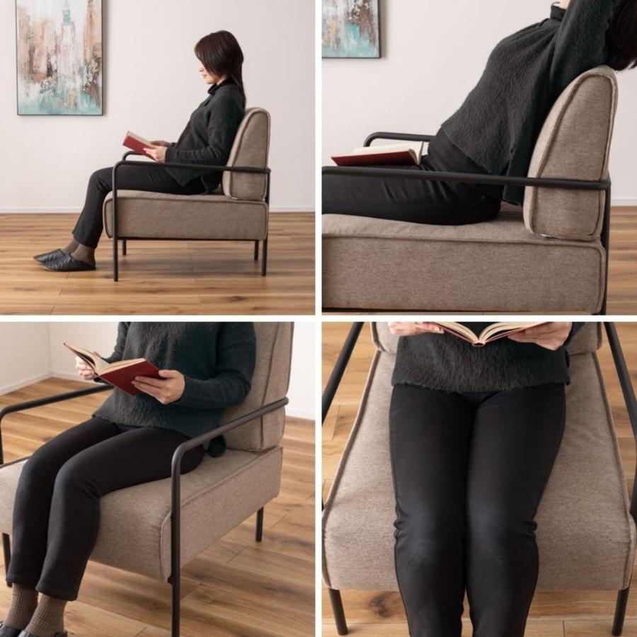 パーソナルチェア グレー ラウンジチェア シングル 一人掛け 一人用