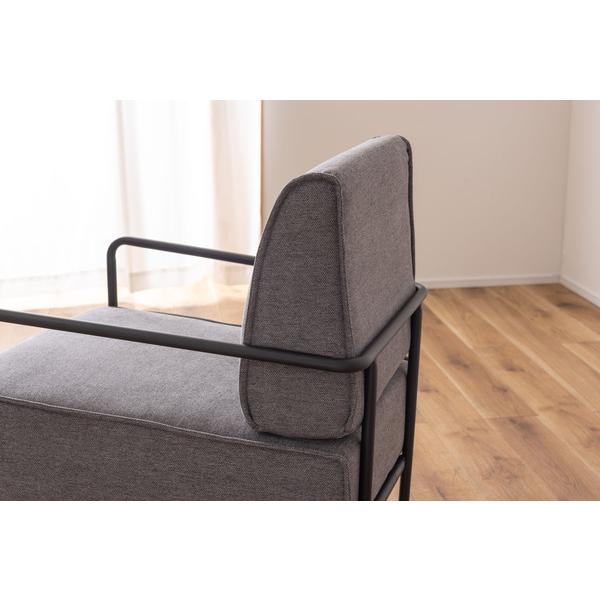 パーソナルチェア グレー ラウンジチェア シングル 一人掛け 一人用