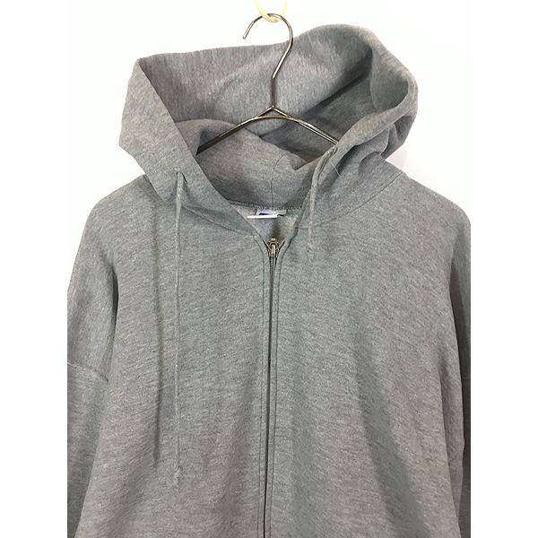 古着 90s Russell 無地 ソリッド セットイン スウェット ジップ