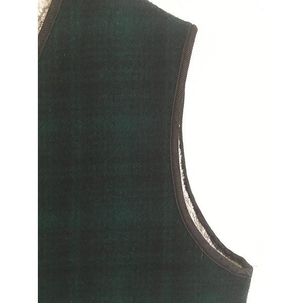 古着 90s USA製 WoolRich 裏ボア オンブレ シャドー チェック ウール