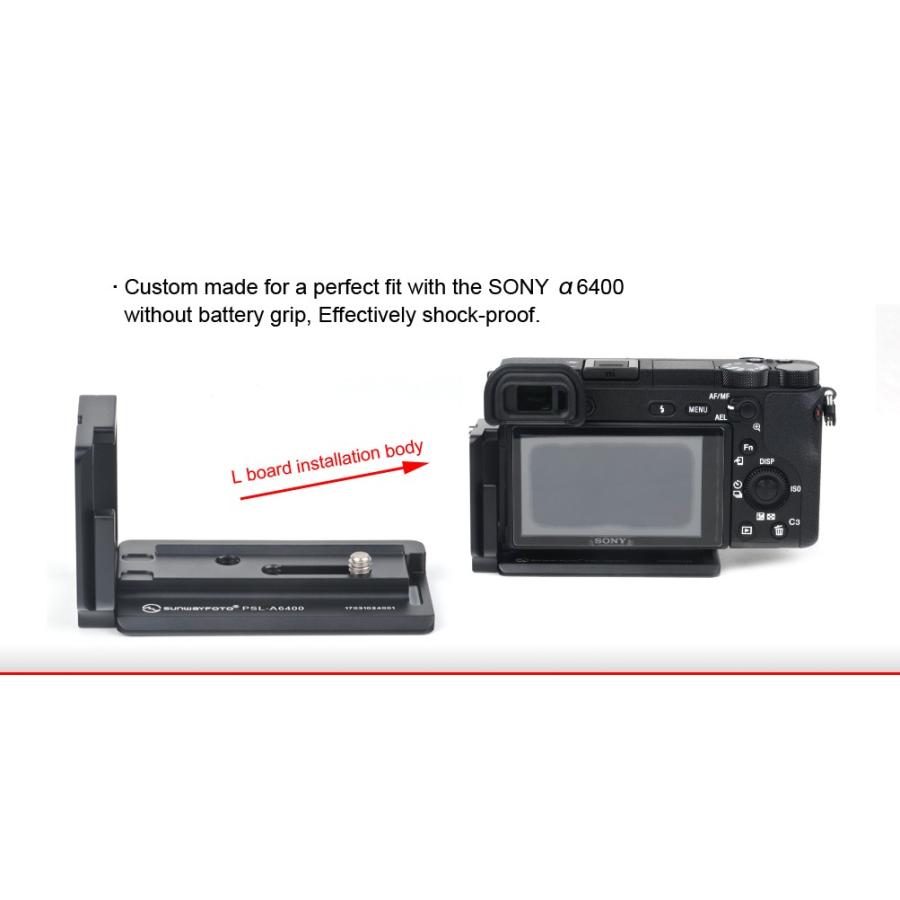 SUNWAYFOTO PSL-a6400 L型クイックリリースプレート Sony ソニー α6400