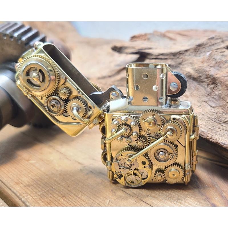 希少 ZIPPO ジッポ スチームパンク歯車デザイン ギアモチーフ