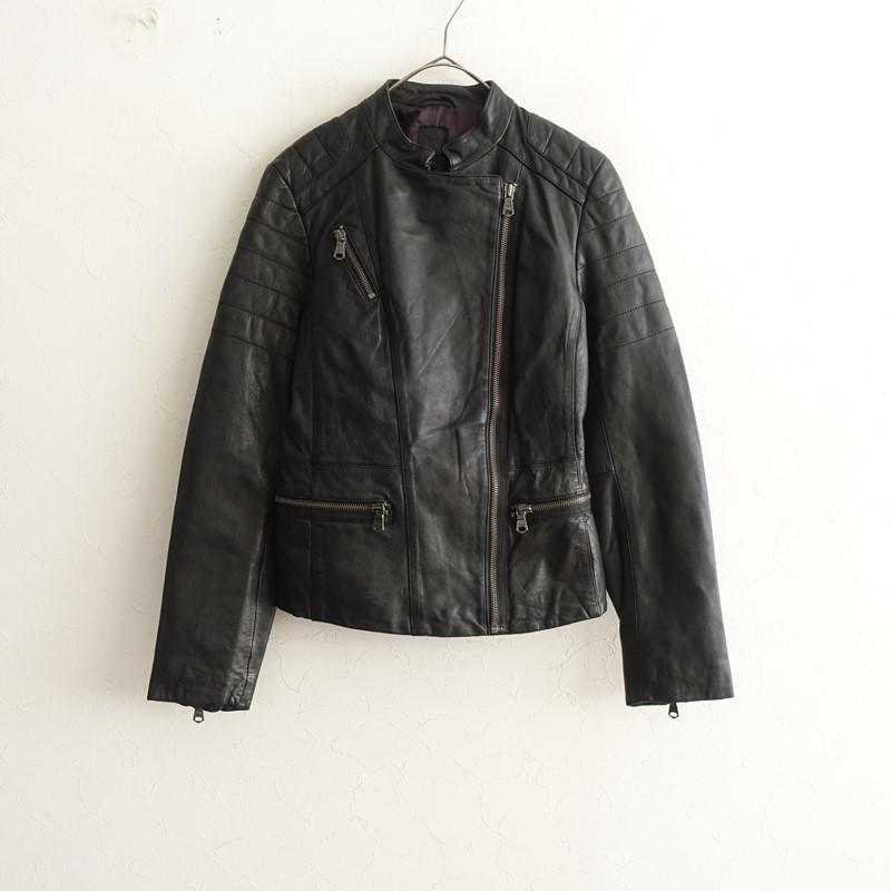 ギャップ GAP *レザージャケット*XSブラックライダースジャケット羊革