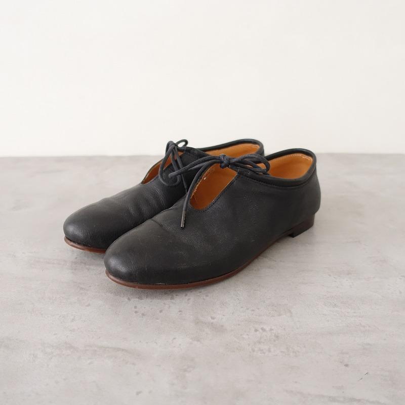 TANDEY オルソー ORSOO *レザーシューズ 4/24.5*ブラック黒リボン
