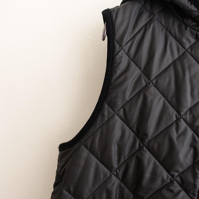 Barbour（バブアー） *キルティングフード付きベスト*38アウター黒