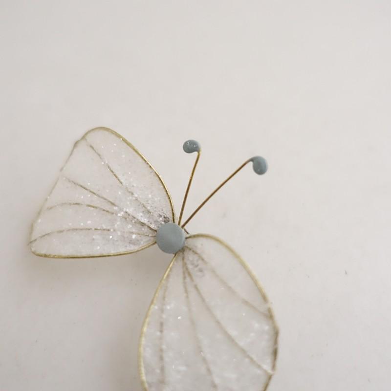 mina perhonen（ミナペルホネン） *choucho ブローチ*ホワイトゴールド