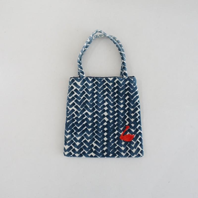 mina perhonen（ミナペルホネン） *Swan Lake ミニバッグ*手さげベロア