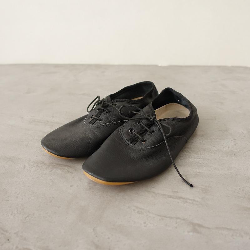 Anniel アニエル *レースアップフラットシューズ 36/23*レザー皮革黒