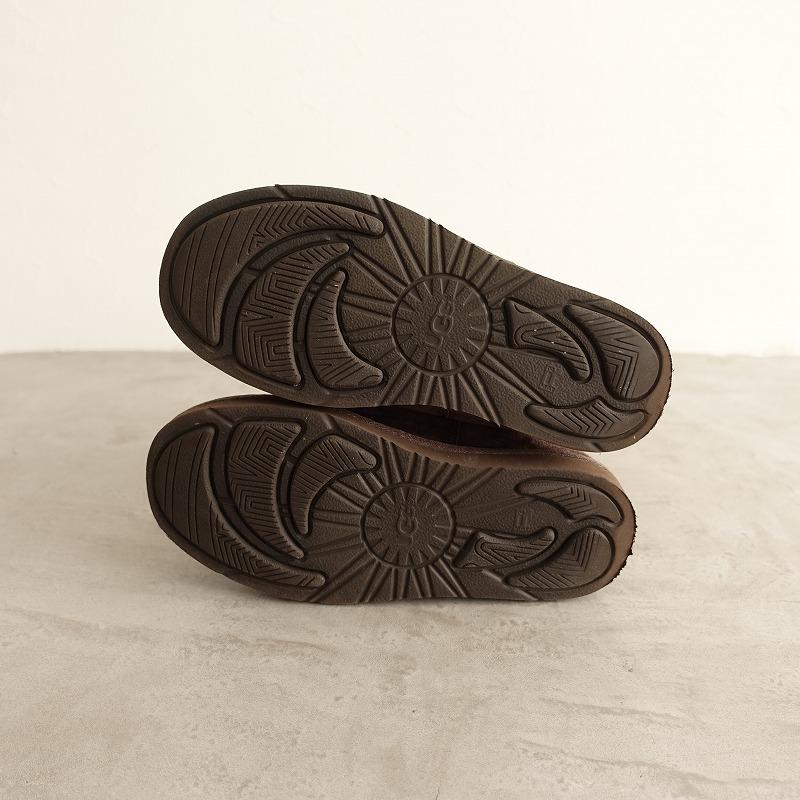 アグ UGG *サイドジップムートンブーツ 37/23*ダークブラウンレザー