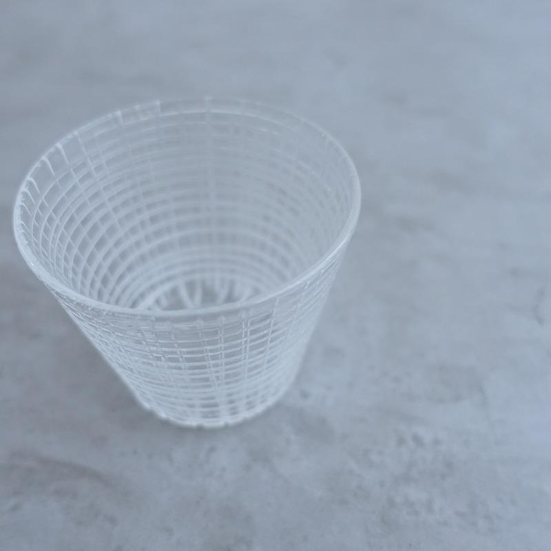 美品】辻和美 tsuji kazumi *ミゾレ めんちょこ*カップガラス【陶器