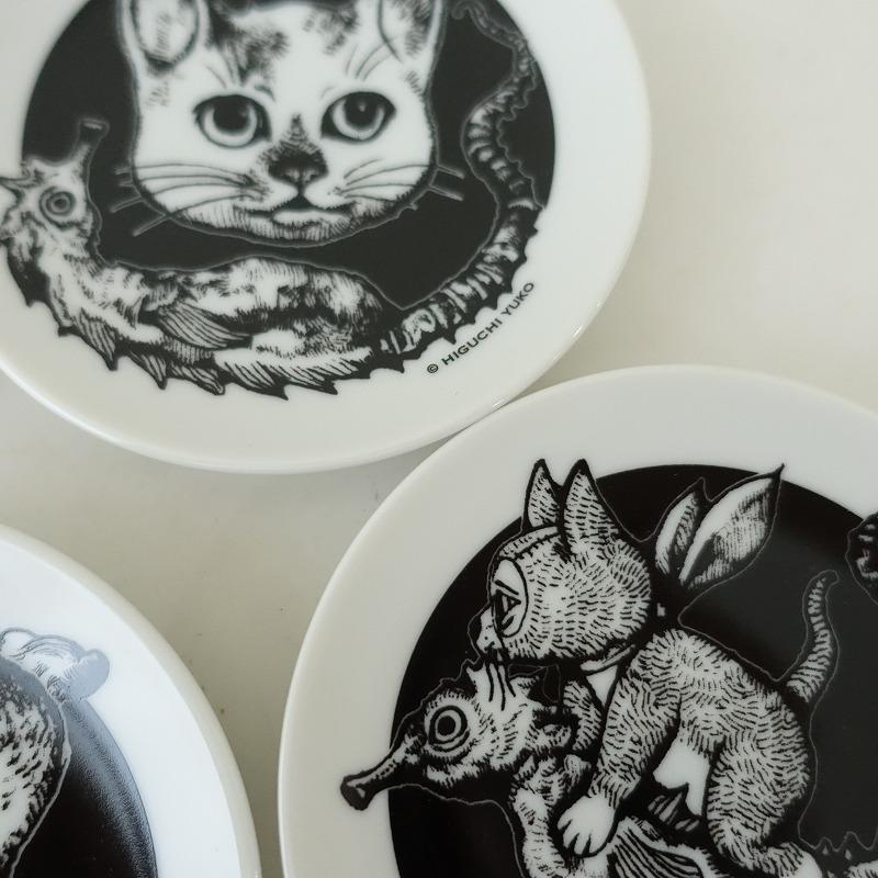 美品】ヒグチユウコ *ノベルティ 豆皿 辰 4枚セット*食器お皿【陶器