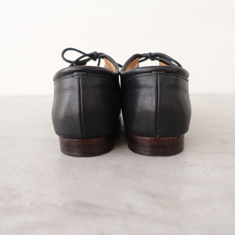 TANDEY オルソー ORSOO *レザーシューズ 4/24.5*ブラック黒リボン