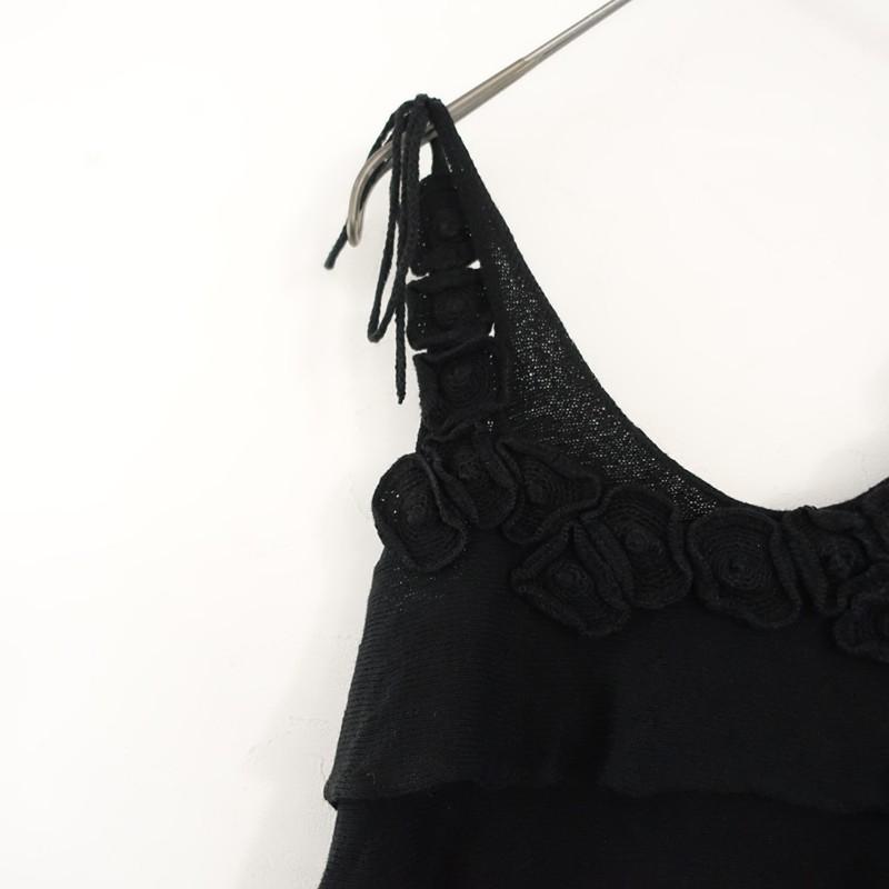 mina perhonen（ミナペルホネン） *bouquet ニットキャミソール*36麻綿