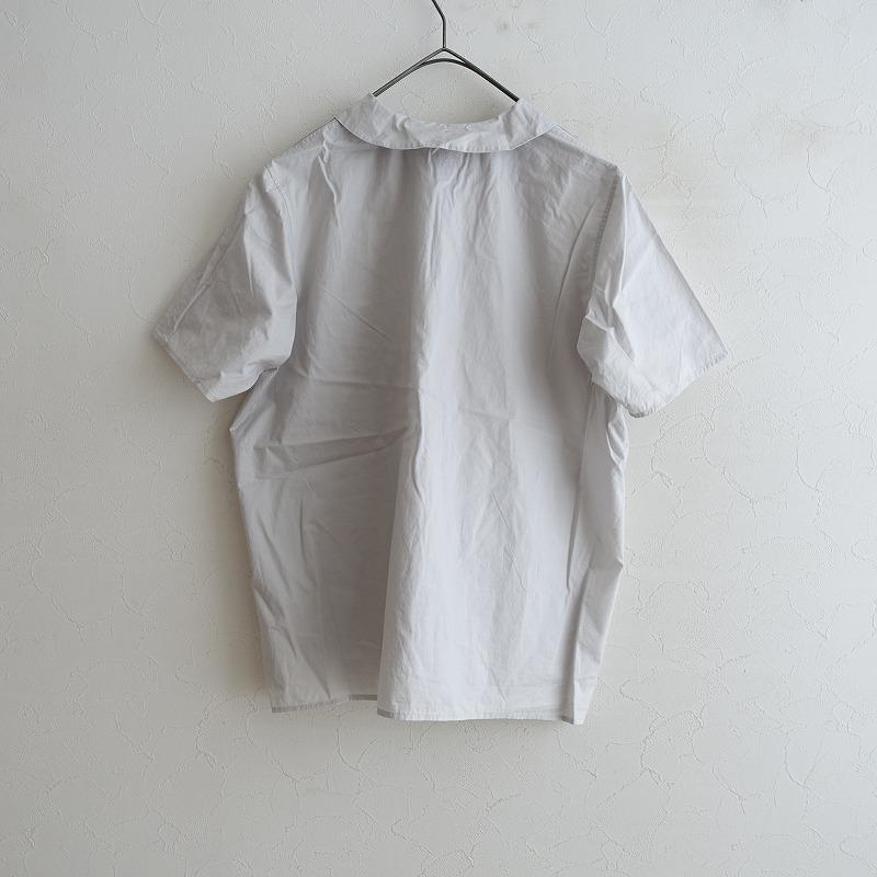 ミディアム -M- medium *コットンピンタックブラウス*ライトグレー