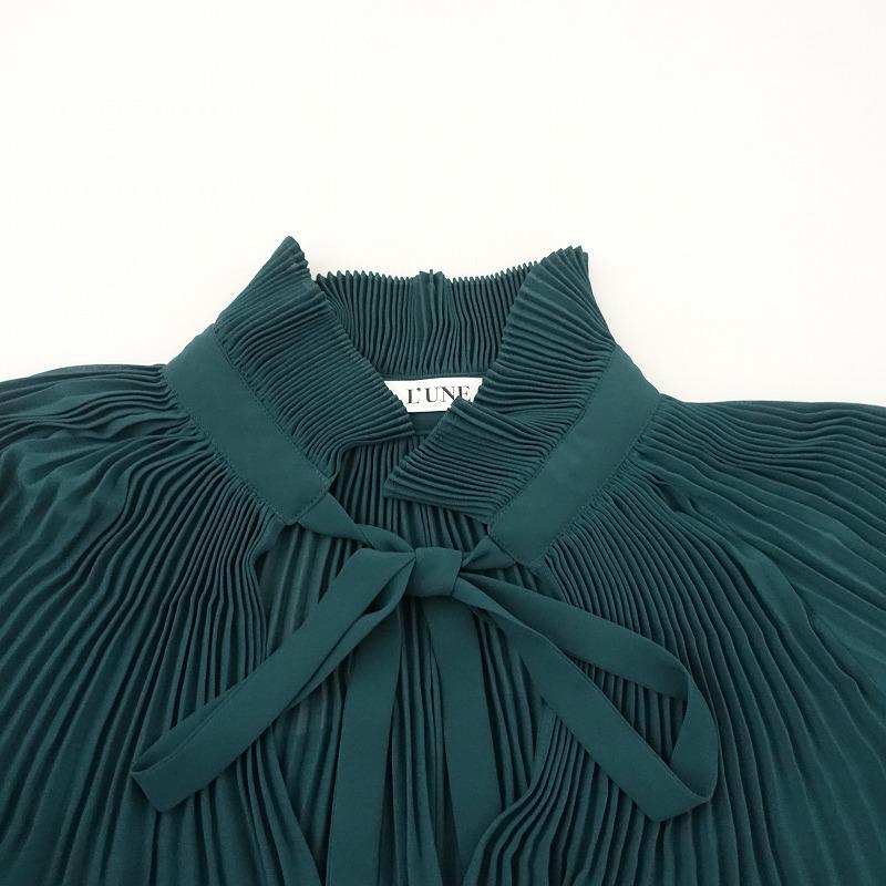 リュンヌ L'UNE *IENA取扱 プリーツブラウス*Fラグランスリーブ長袖