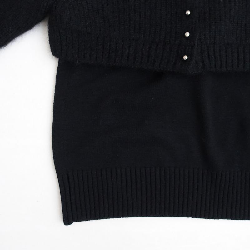 sacai（サカイ） *モヘアニットプルオーバー*ブラック毛ウール