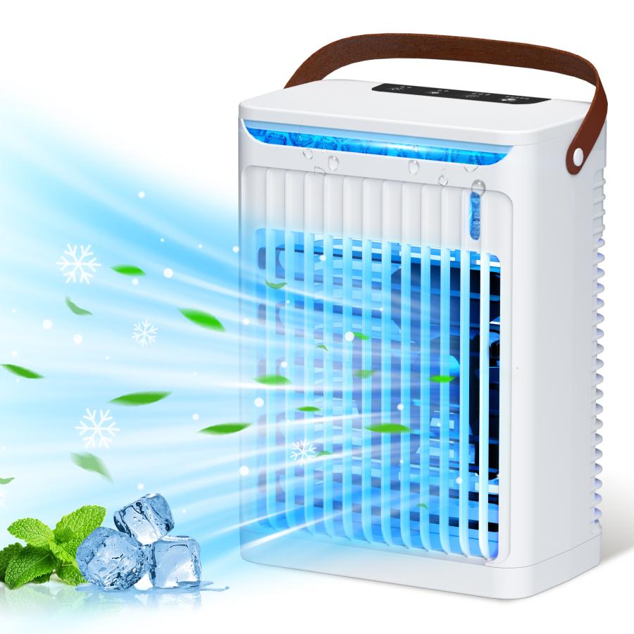 新設計 -11℃の冷却力・5段階風量】 卓上冷風機 小型 水冷エアコン 大