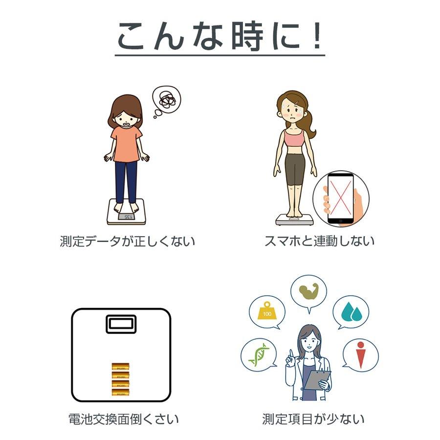 最新版】体重計 体組成計 BIA技術 高精度 USB充電式 登録数無制限 体