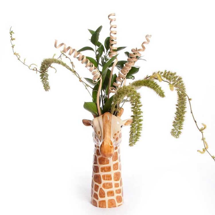 花瓶 キリン きりん おしゃれ 可愛い 陶器 大きい 動物 アニマル