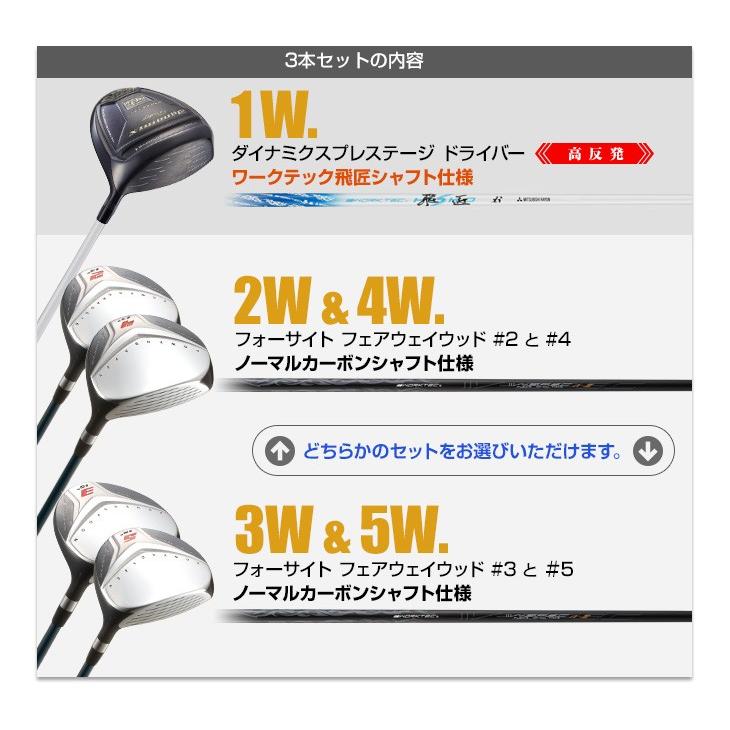 DYNAGOLF（ダイナゴルフ） ゴルフ クラブ メンズ 3本セット 高反発