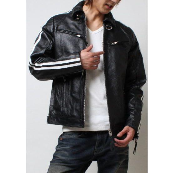 フリーダムレザー 革ジャン 本革 シングルライダース メンズ 大きい