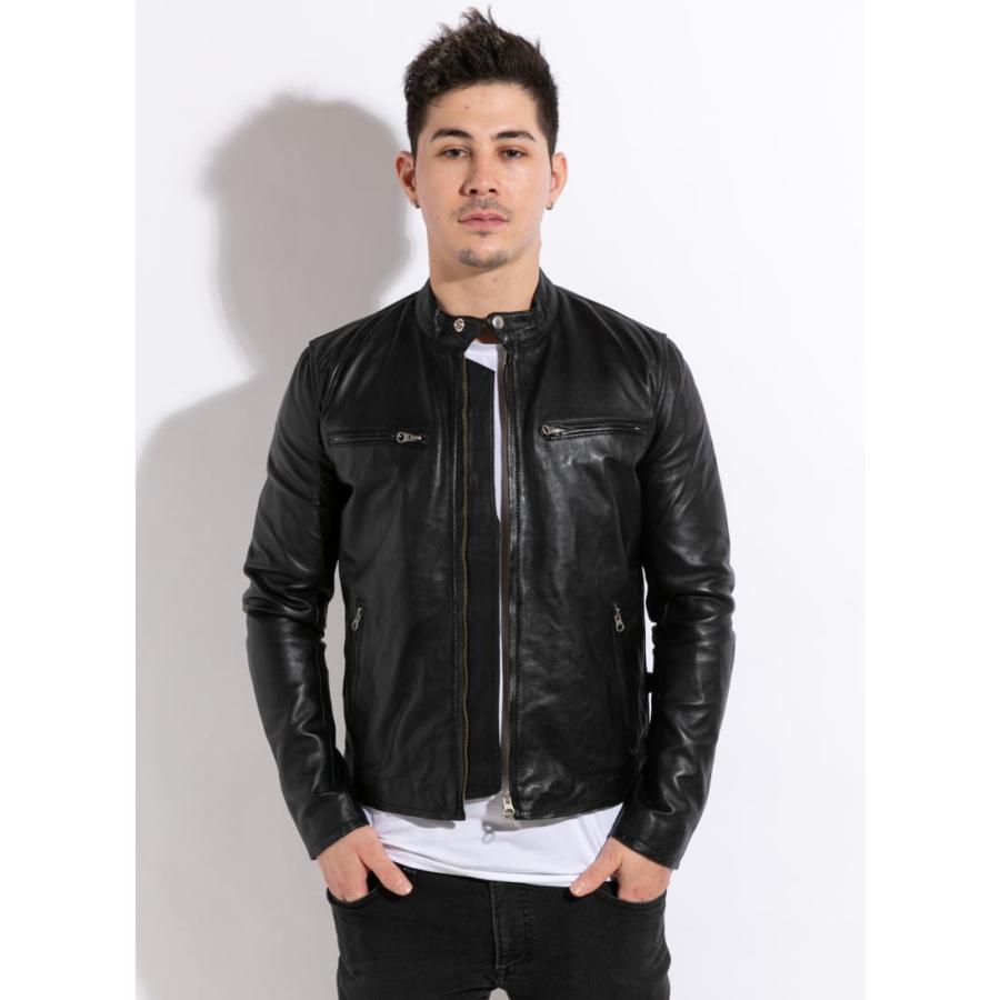 フリーダムレザー 革ジャン メンズ 本革 シングルライダース レザー