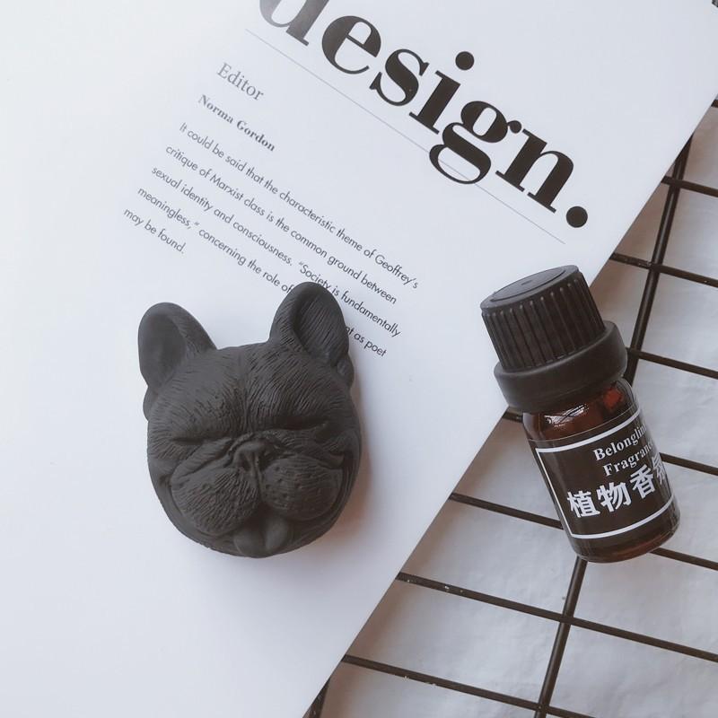 フレンチブルドッグ 雑貨 動物 グッズ アロマストーン 素焼き