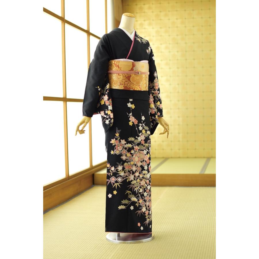 訪問着 レンタル H.L黒古典模様 身長 160cm〜170cm位 七五三 入学式