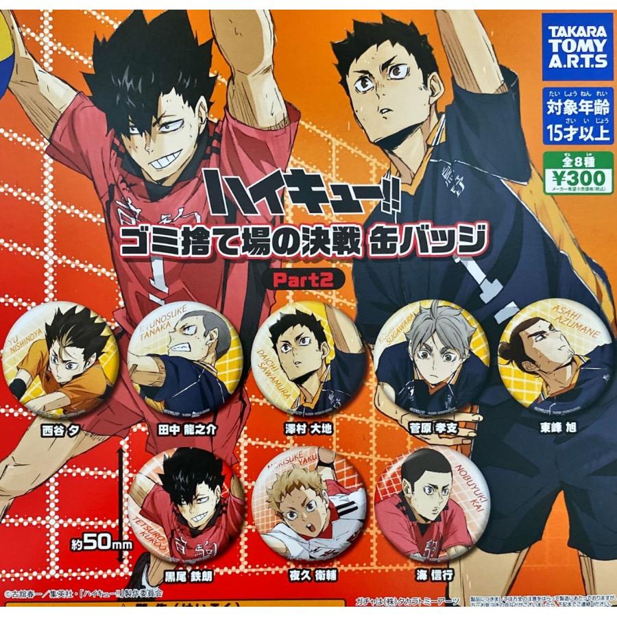 コンプリート】 ハイキュー!! ゴミ捨て場の決戦 缶バッジ Part2 全8種