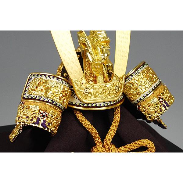 京甲冑】12号 錆朱糸縅龍頭之御兜 平安武久作−人形のフタバ【送料・代