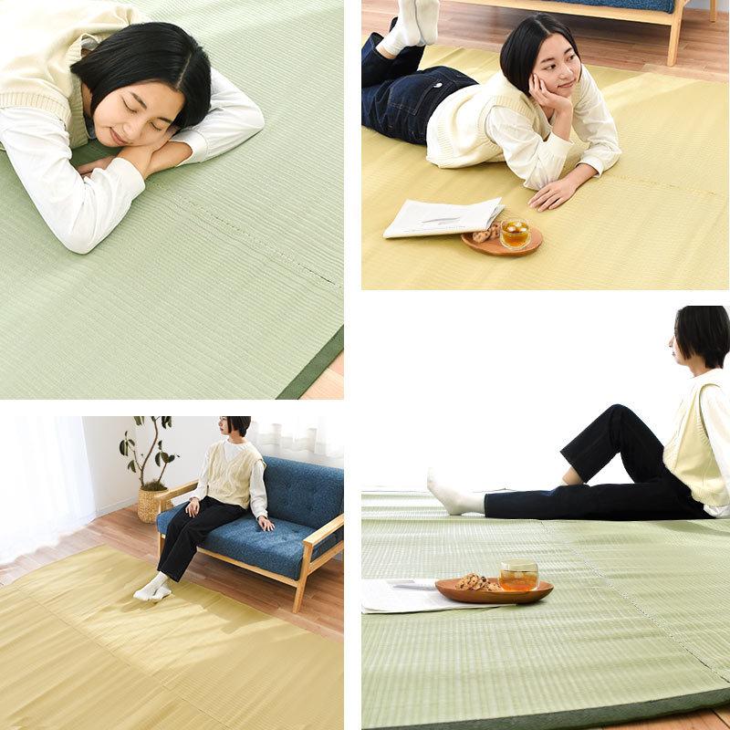 イケヒコ い草風PPカーペット ラグ 8畳 江戸間 348×352cm 日本製
