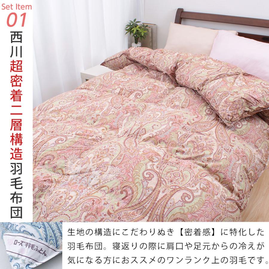 西川（nishikawa） 2026 福袋 羽毛布団 シングル 日本製 フランス