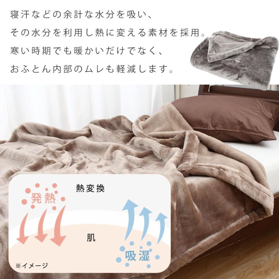 西川（nishikawa） 毛布 ダブル 暖かい アクリルニューマイヤー毛布 秋