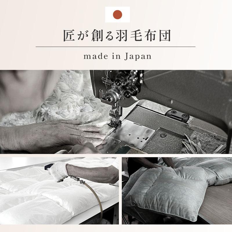 羽毛布団 シングル超ロング 150×230cm ハンガリー産ホワイトグース93