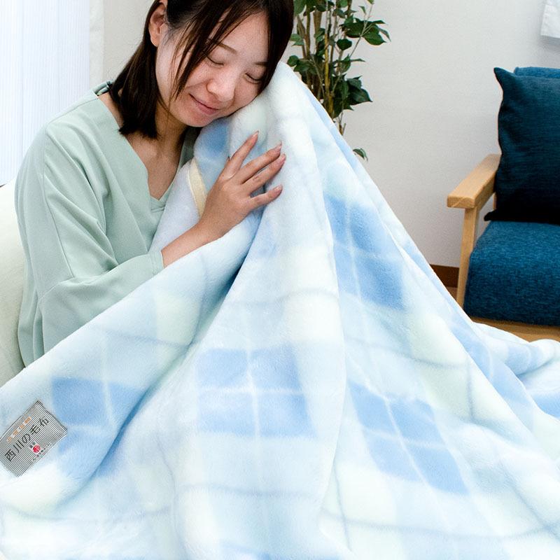 西川（nishikawa） 毛布 ダブル 日本製 アクリル100％ 吸湿 発熱