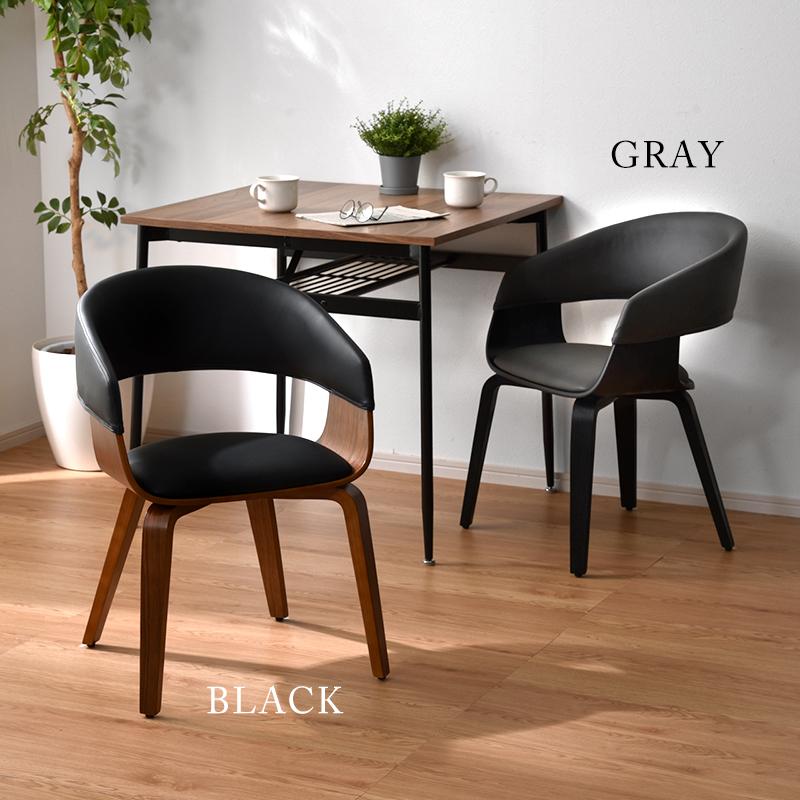 ワイエムワールド ダイニングチェア 合皮 × 曲木デザイン おしゃれ