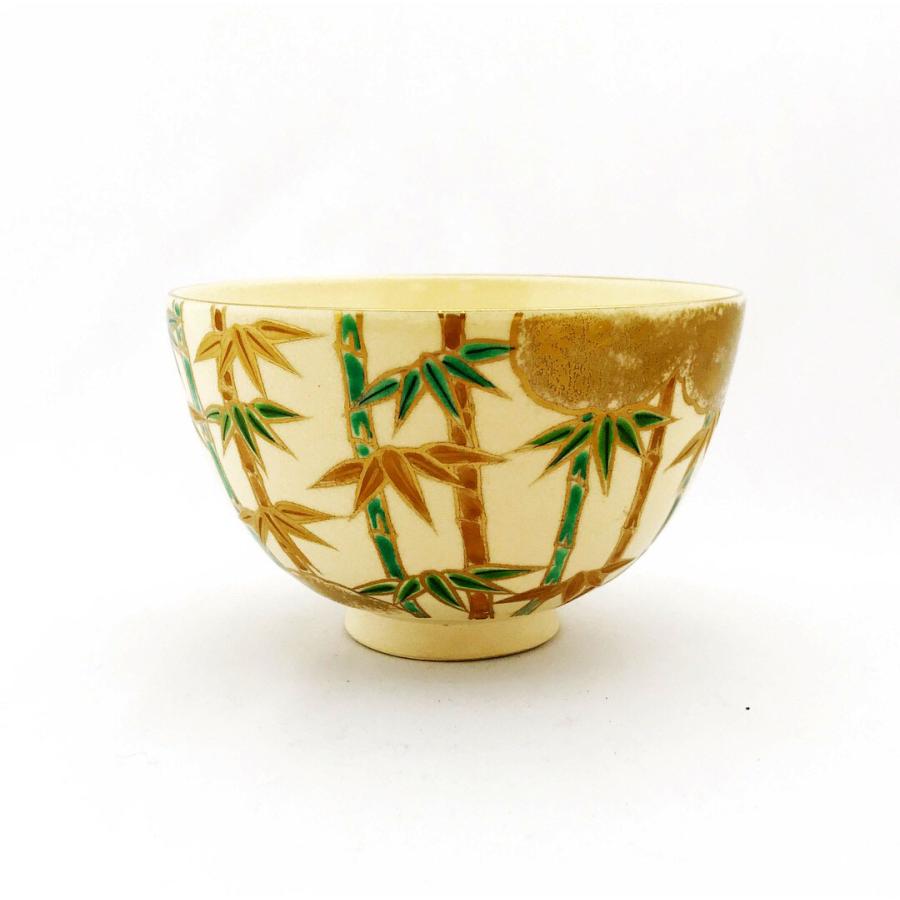 抹茶碗 京焼 仁清写し 竹絵 抹茶茶碗 茶道具 抹茶道具 : 富士銘茶