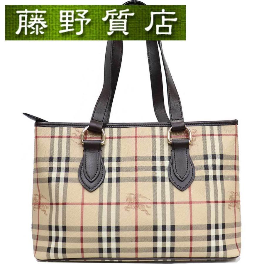 BURBERRY（バーバリー） ノバチェックトートバック PVC × レザー