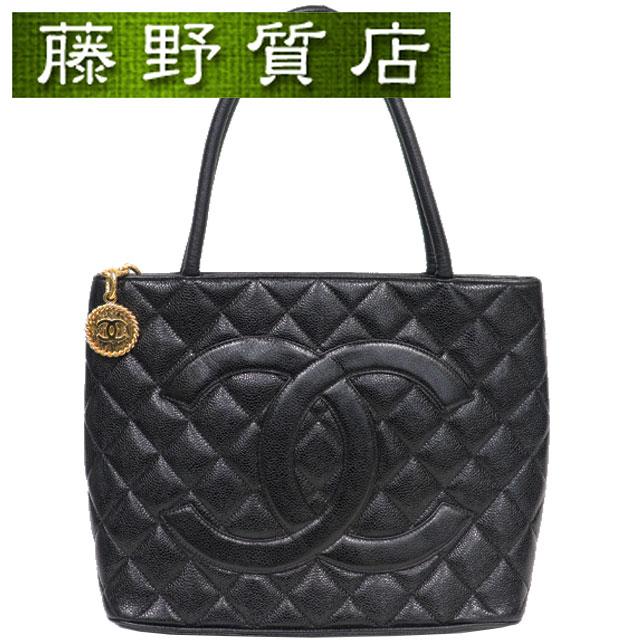 キャビアスキン シャネル CHANEL 復刻 トート バッグ 黒 ブラック
