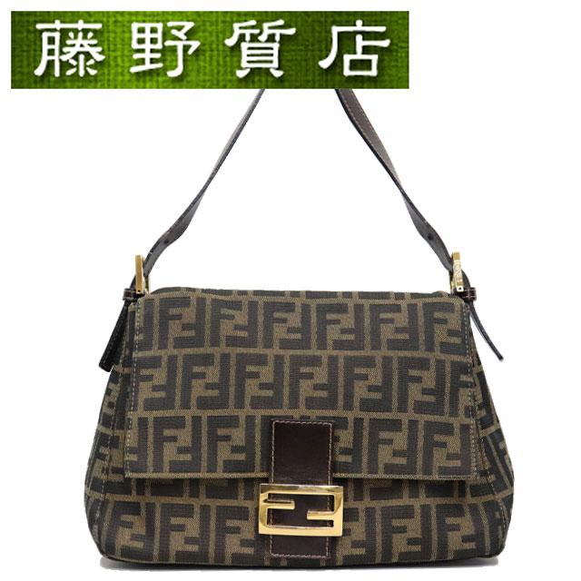FENDI（フェンディ） ズッカ柄 マンマバケット ショルダー キャンバス