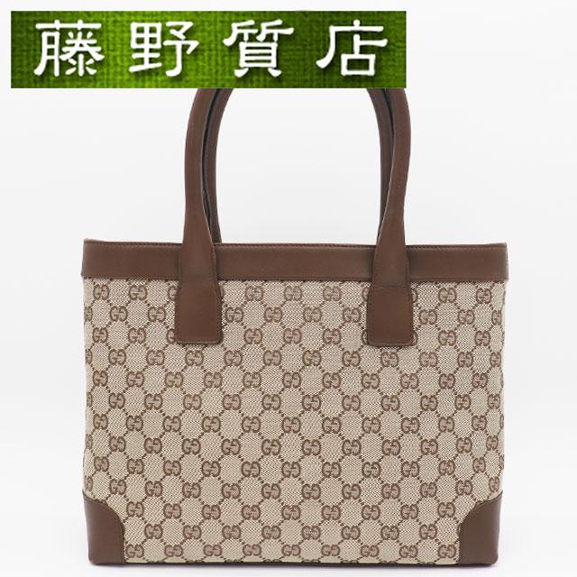 GG グッチ GUCCI GGキャンバス トート バッグ 33890 レザー ベージュ