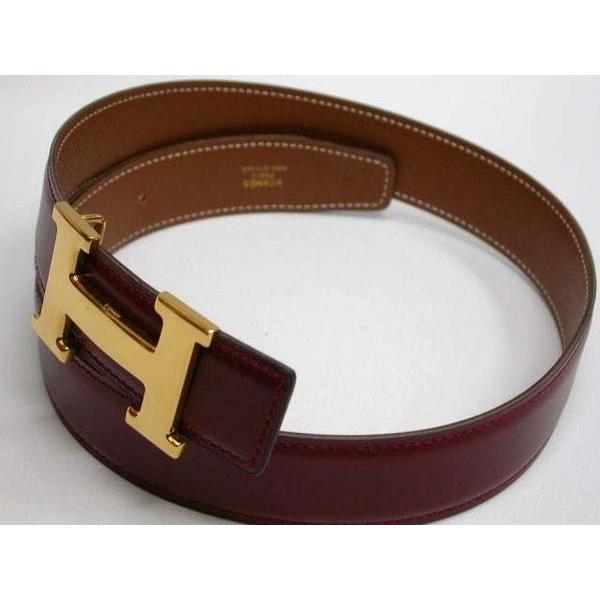 HERMES（エルメス） Hベルト BOXカーフ型押し ボルドー系 : 藤野質店 Y