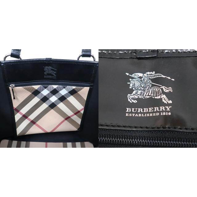 BURBERRY（バーバリー） ノバチェック トートバッグ PVC × レザー ノバ