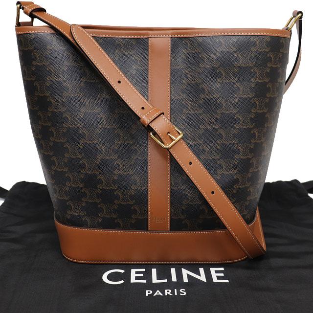 TRIOMPHE （美品）セリーヌ CELINE ミディアム バケット 191132CAS