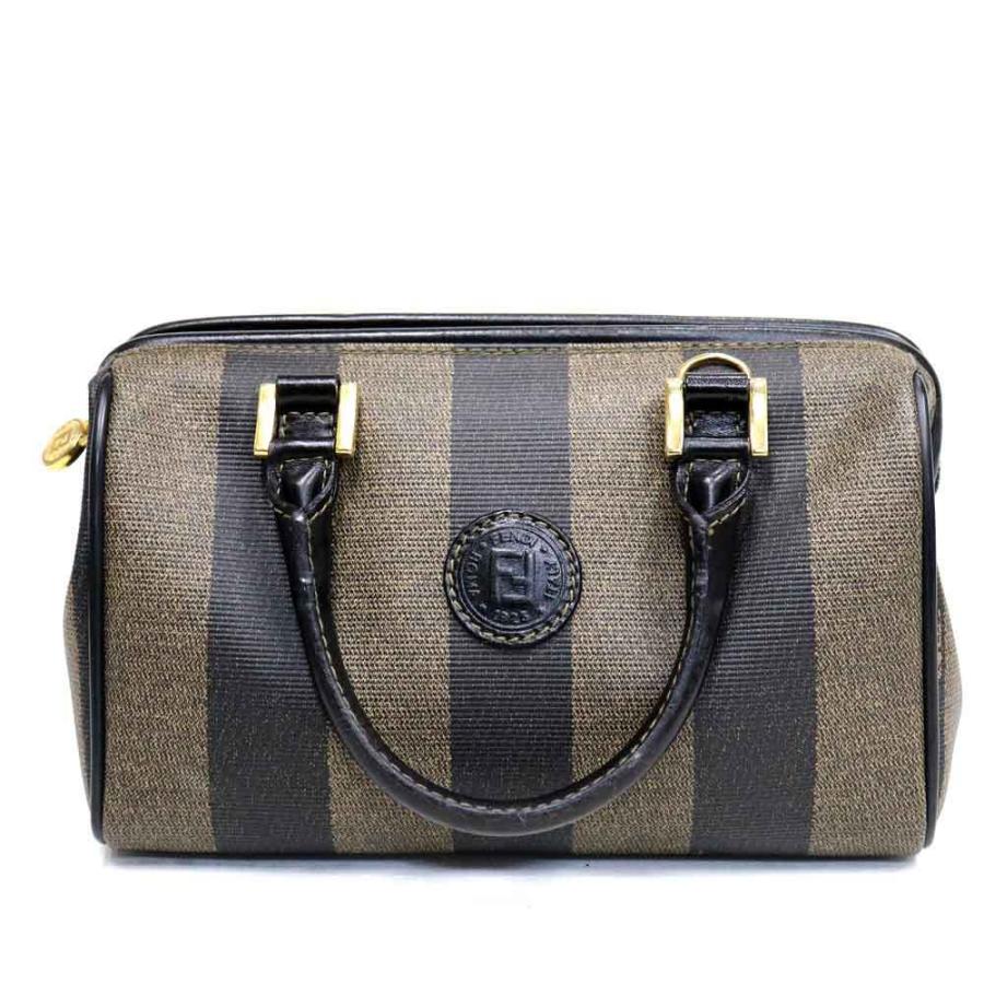 FENDI（フェンディ） ペカン柄 ミニボストンバッグ ハンドバッグ PVC
